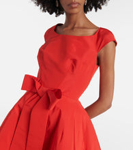 Monique Lhuillier Bow-detail silk midi dress