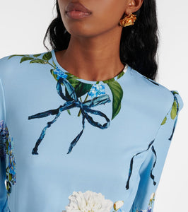 Monique Lhuillier Floral crêpe gown