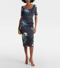 Monique Lhuillier Floral poplin midi dress
