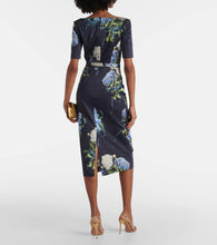 Monique Lhuillier Floral poplin midi dress
