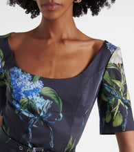 Monique Lhuillier Floral poplin midi dress