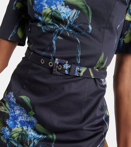 Monique Lhuillier Floral poplin midi dress
