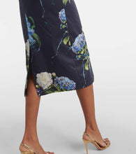 Monique Lhuillier Floral poplin midi dress