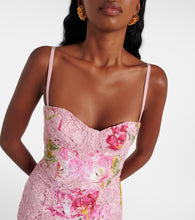 Monique Lhuillier Guipure lace bustier dress