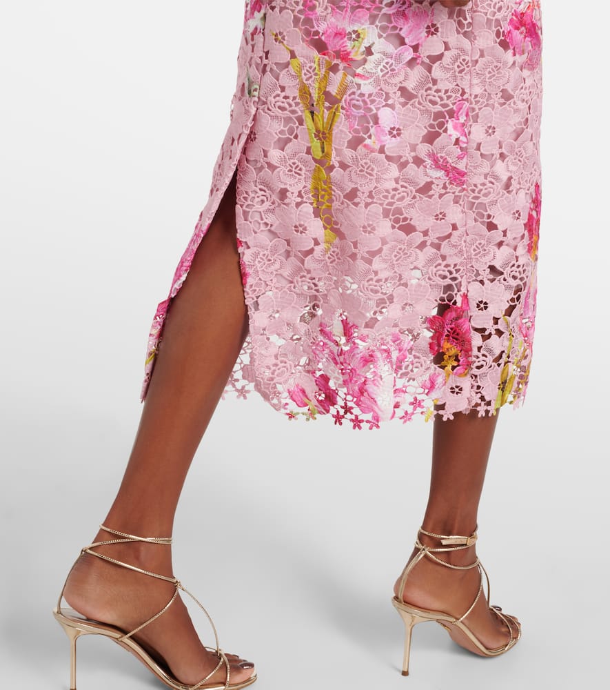 Monique Lhuillier Guipure lace bustier dress