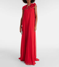 Monique Lhuillier Trapeze embroidered gown