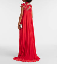 Monique Lhuillier Trapeze embroidered gown