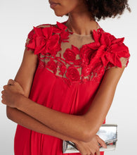 Monique Lhuillier Trapeze embroidered gown
