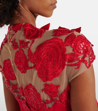 Monique Lhuillier Trapeze embroidered gown