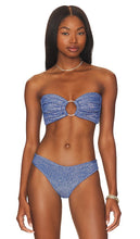 Montce Swim Tori Ties Bandeau Bikini Top in Navy