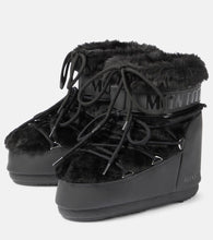 Moon Boot Icon Low faux fur-trimmed snow boots
