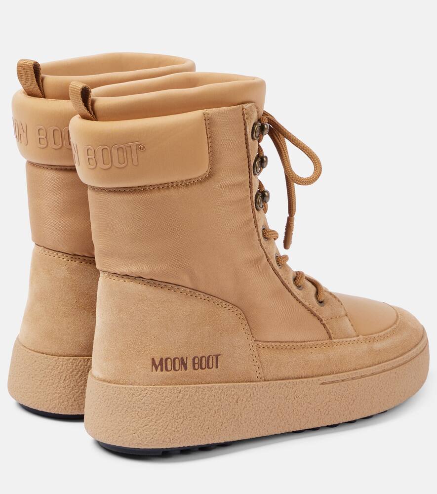 Moon Boot Ltrack suede-trimmed combat boots