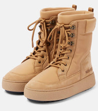 Moon Boot Ltrack suede-trimmed combat boots