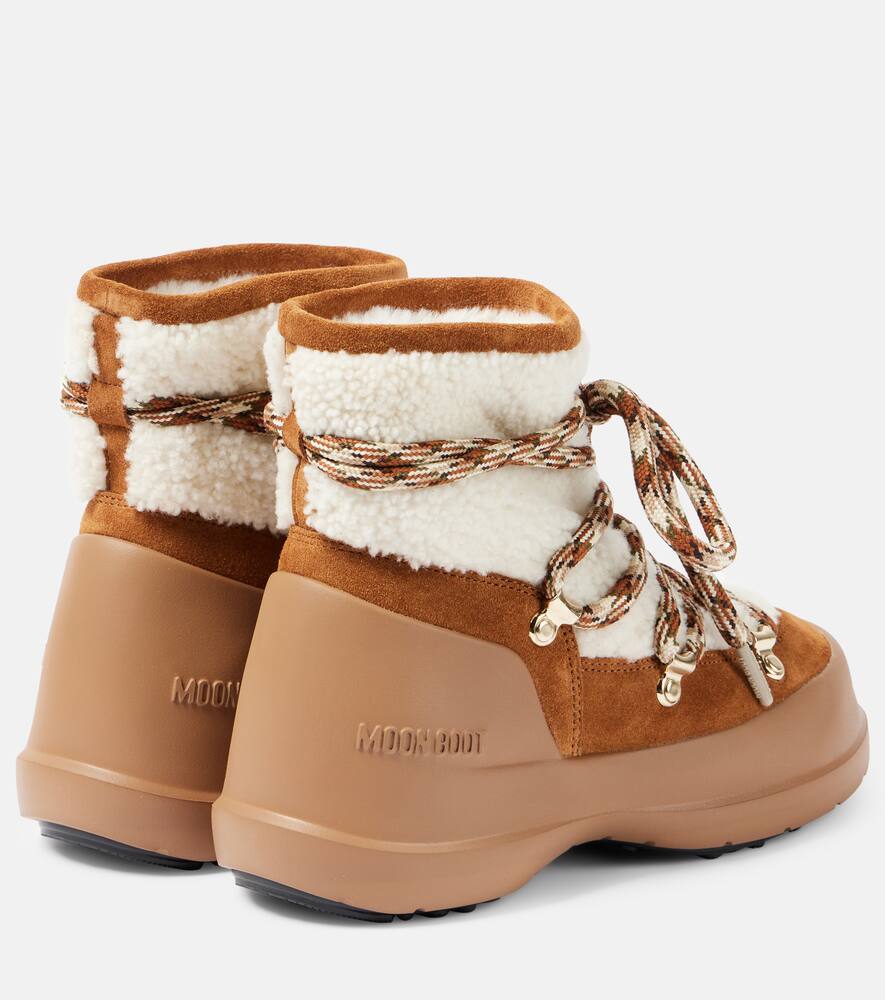 Moon Boot Luna Low shearling and suede snow boots