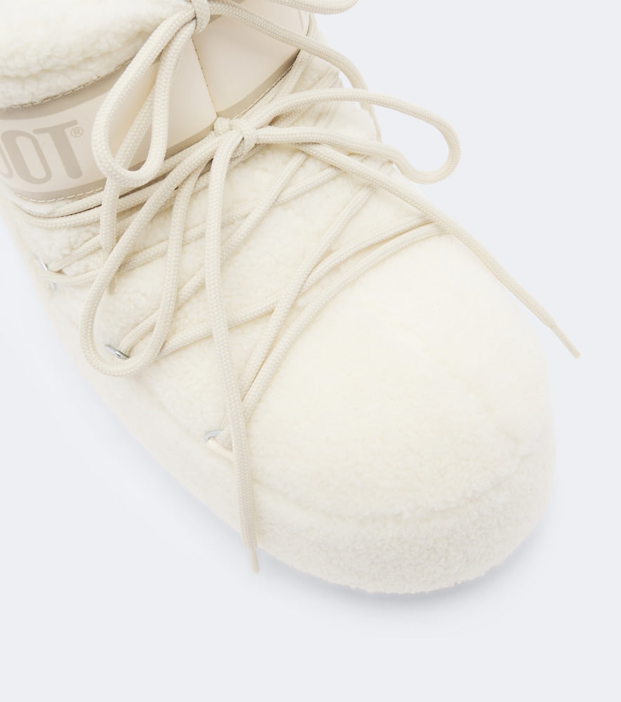Moon Boot Icon Low teddy snow boots (Pink) - Flat Boots