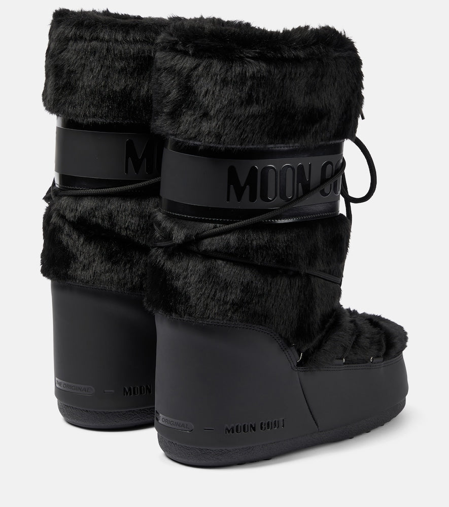 Moon Boot Icon snow boots in Black - Mid Heel Boots