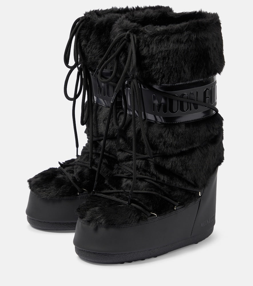 Moon Boot Icon snow boots in Black - Mid Heel Boots
