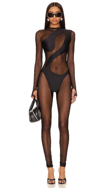 Mother of All Swan Catsuit in Black - Catsuit mère de tous les cygnes en noir - 黑色天鹅之母紧身连衣裤 - Mutter aller Schwanen-Catsuit in Schwarz - Mother of All Swan 캣수트 블랙 색상 - Catsuit della Madre di Tutti i Cigni in nero