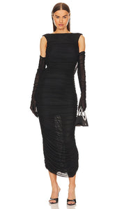 Mother of All Wynter Dress With Gloves in Black