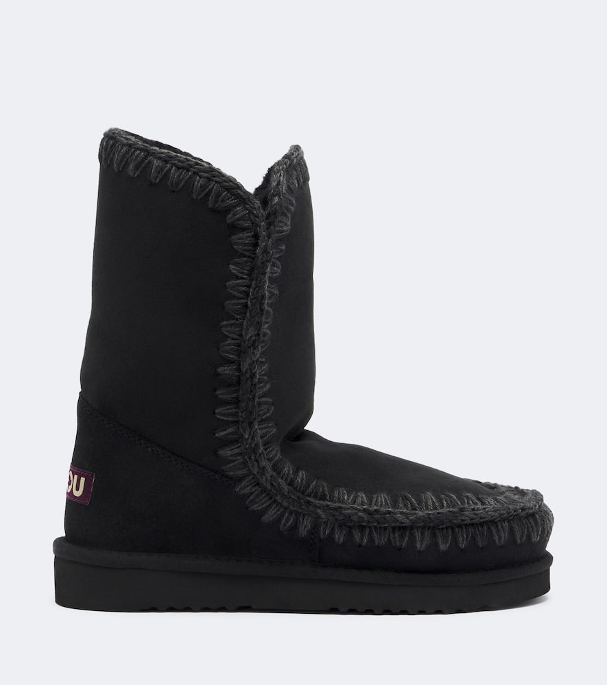 Mou 24 shearling-lined suede mid-calf boots in Black - Flat Boots