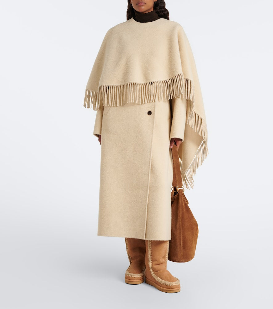Mou Shearling-lined suede knee-high boots (Brown) - Flat Boots