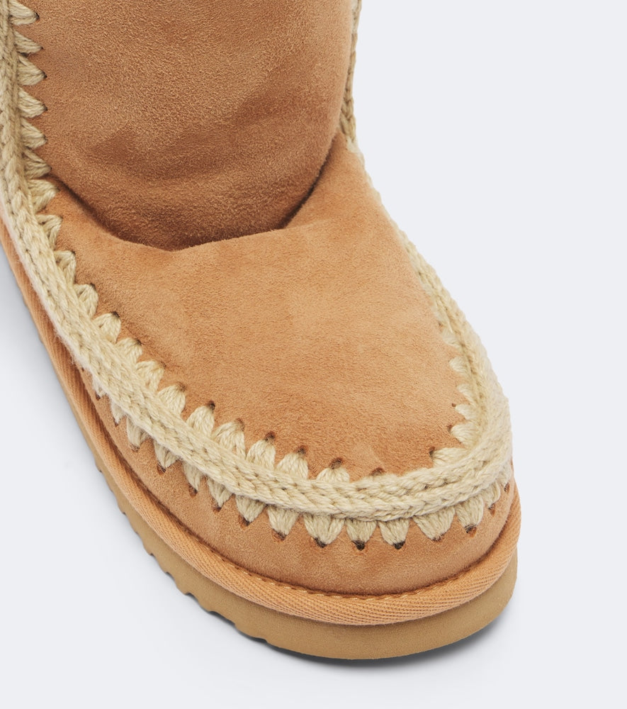 Mou Shearling-lined suede knee-high boots (Brown) - Flat Boots