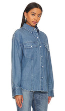 Moussy Vintage Ansel Western Shirt in Blue