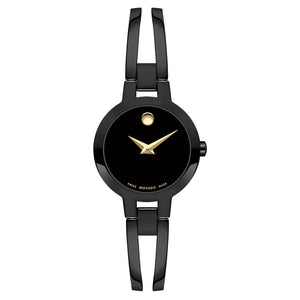 Movado Amorosa Black PVD-Finished Bangle Bracelet Watch | 24mm | 0607795