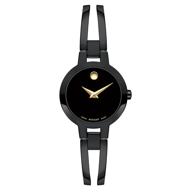 Movado Amorosa Black PVD-Finished Bangle Bracelet Watch | 24mm | 0607795