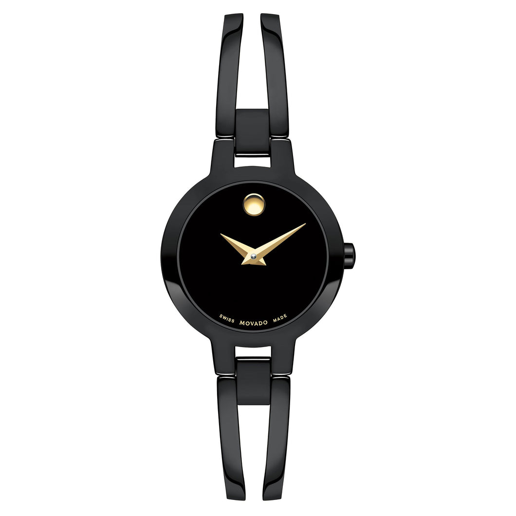 Movado Amorosa Black PVD-Finished Bangle Bracelet Watch | 24mm | 0607795