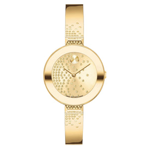 Movado BOLD Crystal Accents and Yellow Gold Ion-Plated Bangle Bracelet Watch | 28mm | 3600926