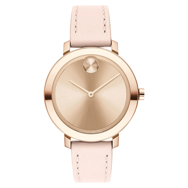 Movado BOLD Evolution Pink Leather Strap Watch | 34mm | 3600889