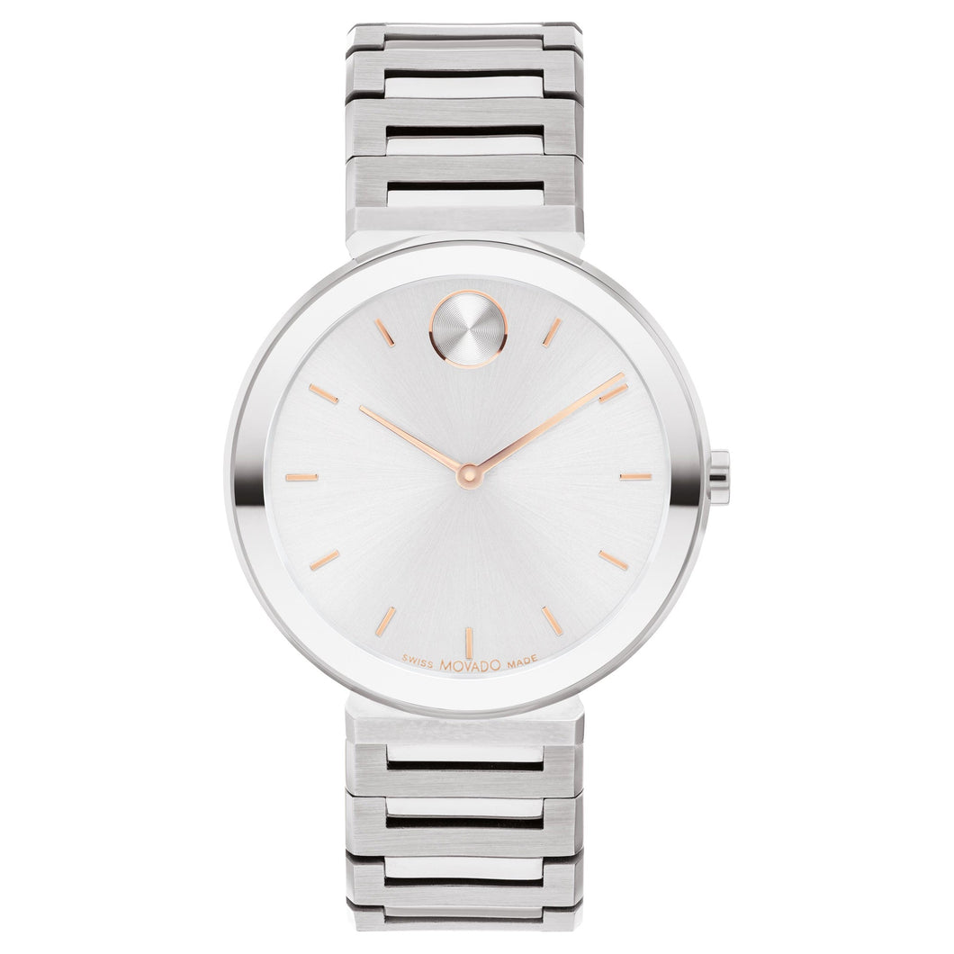 Movado BOLD Horizon Silver Dial Stainless Steel Watch | 34mm | 3601090