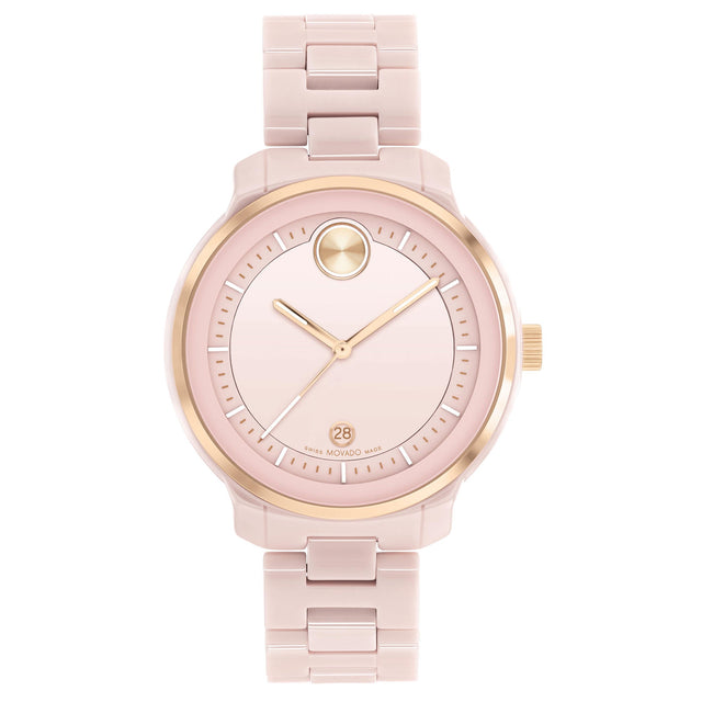 Movado BOLD Verso Blush Ceramic Bracelet Watch | 39mm | 3600935
