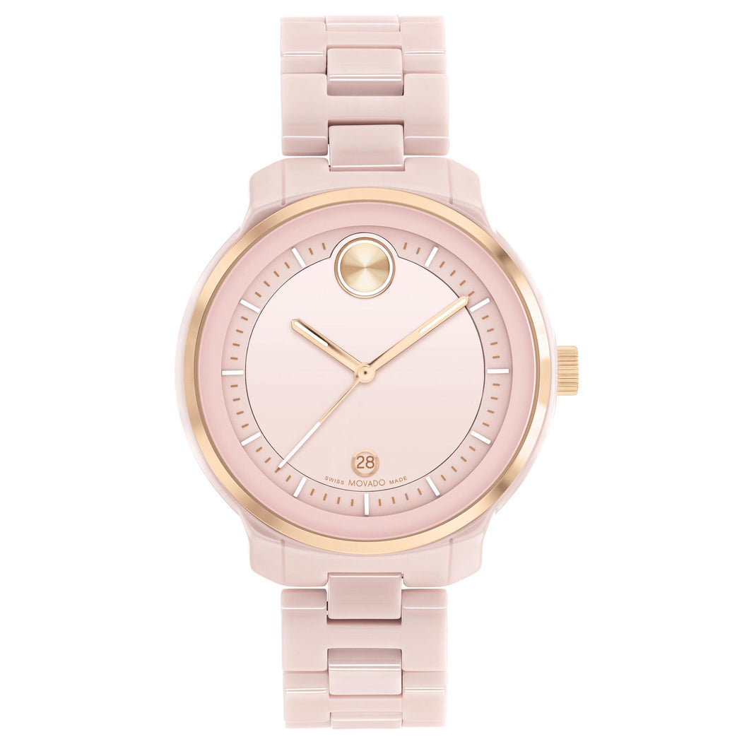 Movado BOLD Verso Blush Ceramic Bracelet Watch | 39mm | 3600935