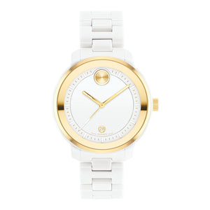 Movado BOLD Verso White Ceramic Bracelet Watch | 38.5mm | 3600934