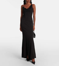 Mugler Asymmetric crêpe gown
