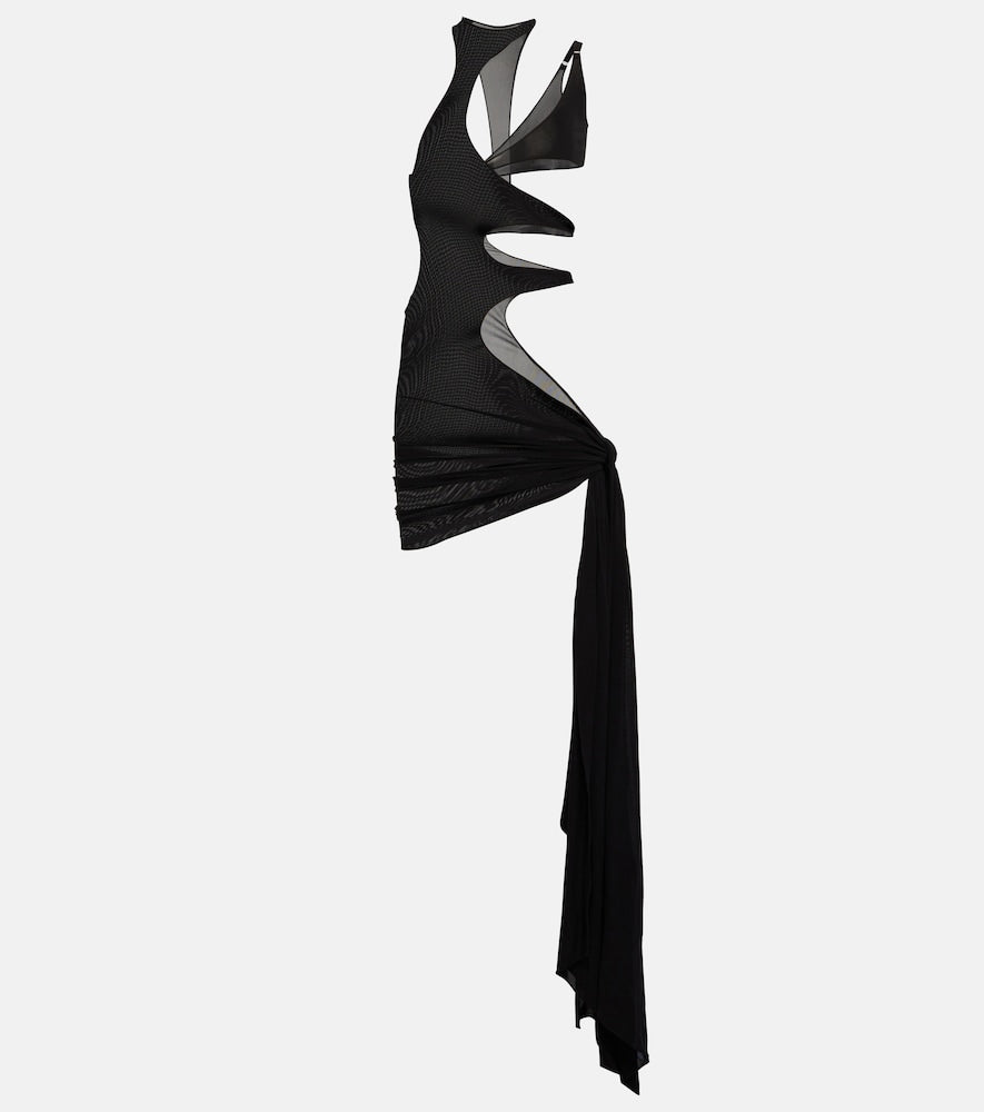 Mugler Asymmetric cutout  beach dress. Mugler不对称镂空沙滩裙