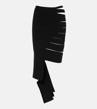 Mugler Asymmetric cutout midi skirt - Mugler 不对称镂空中长裙