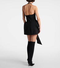 Mugler Asymmetric draped minidress