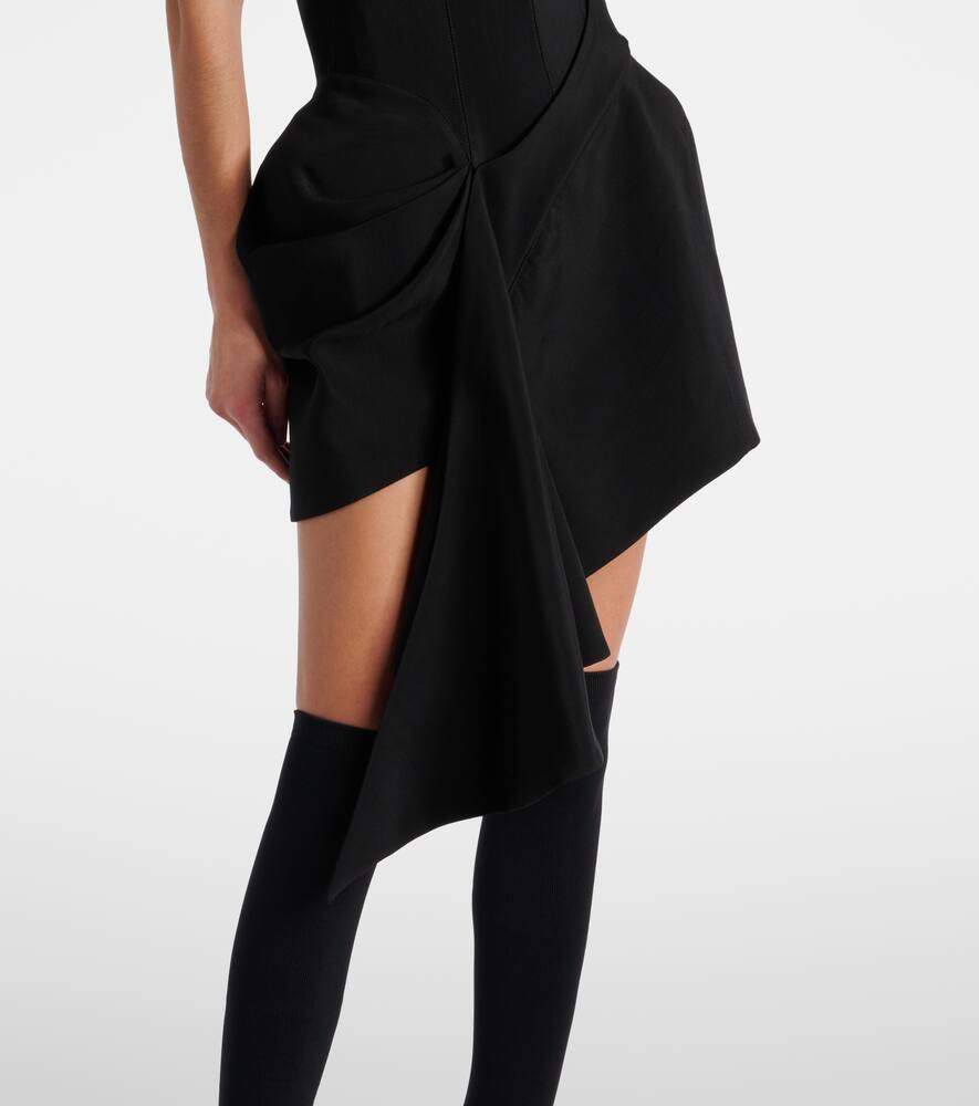 Mugler Asymmetric draped minidress