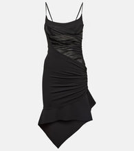 Mugler Asymmetric gathered minidress