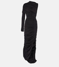 Mugler Asymmetric ruched midi dress. Mugler 不对称褶皱中长连衣裙
