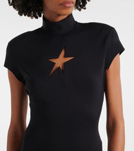 Mugler Black Star cutout minidress