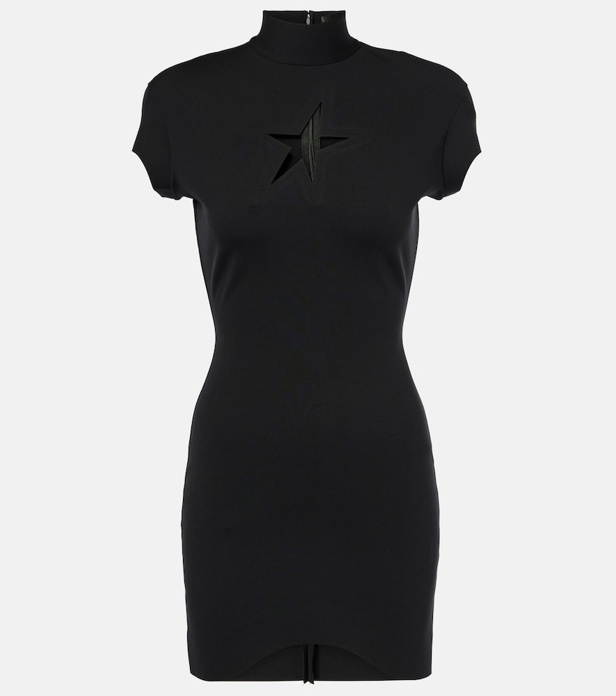 Mugler Black Star cutout minidress. Mugler黑色星形镂空迷你连衣裙