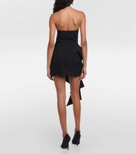Mugler Draped asymmetric minidress