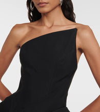 Mugler Draped asymmetric minidress