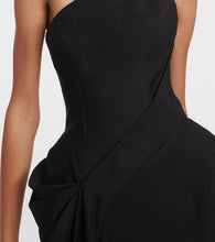 Mugler Draped asymmetric minidress