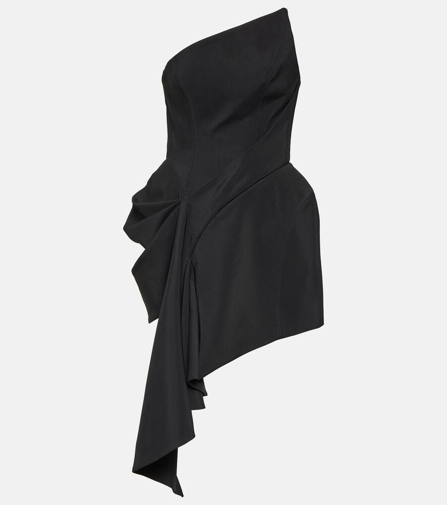 Mugler Draped asymmetric minidress