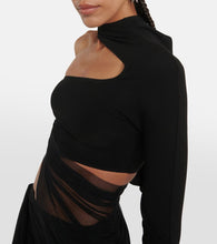 Mugler Draped cutout minidress